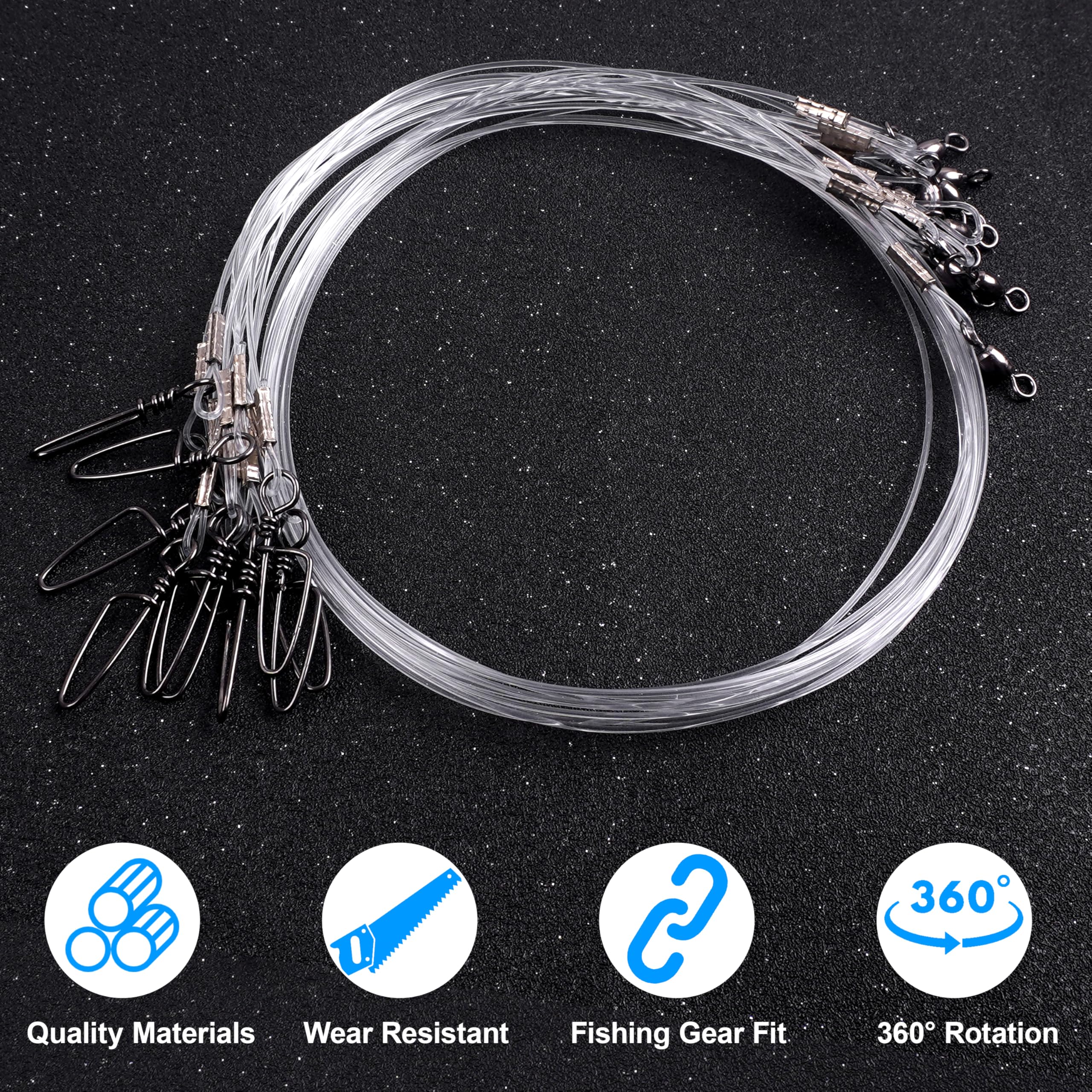 High abrasion resistance fluorocarbon leader