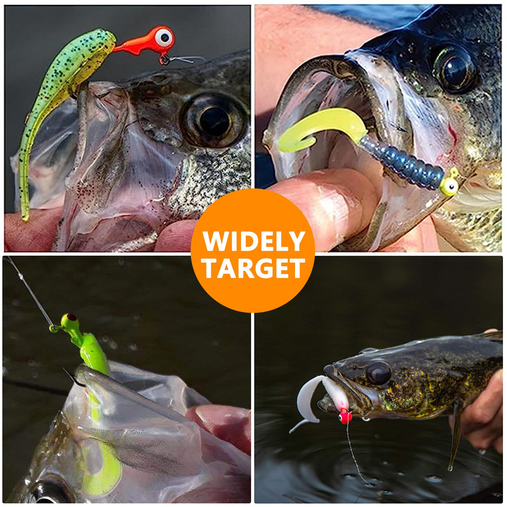 Bright colorful coating on jig heads