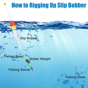 Balsa wood fishing float with spring attachment