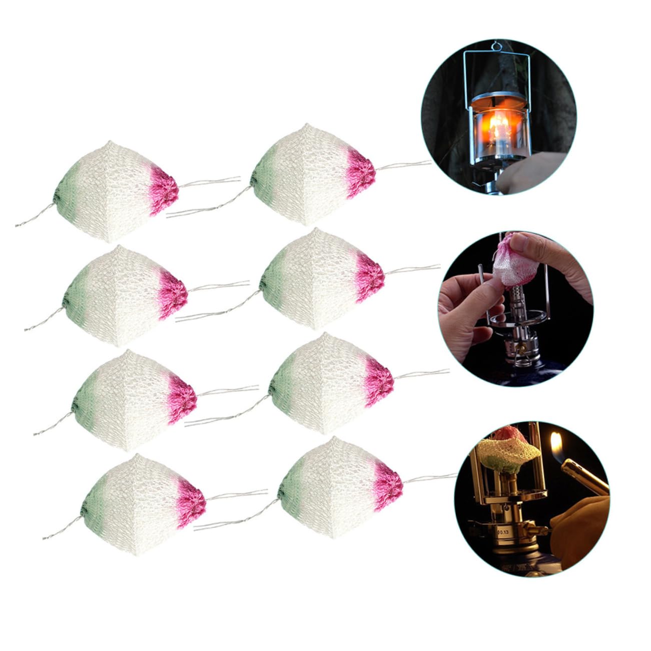 Operitacx double-head mantles closeup shows robust construction for reliable flame.