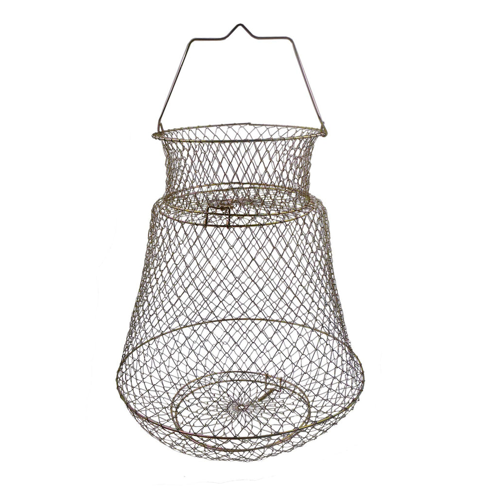 OperSeven metal rustproof collapsible fish basket - top view