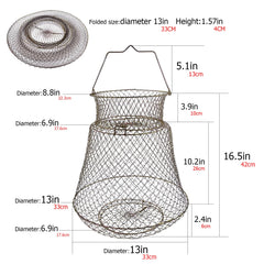 Top view showing spring-loaded trap door on OperSeven basket
