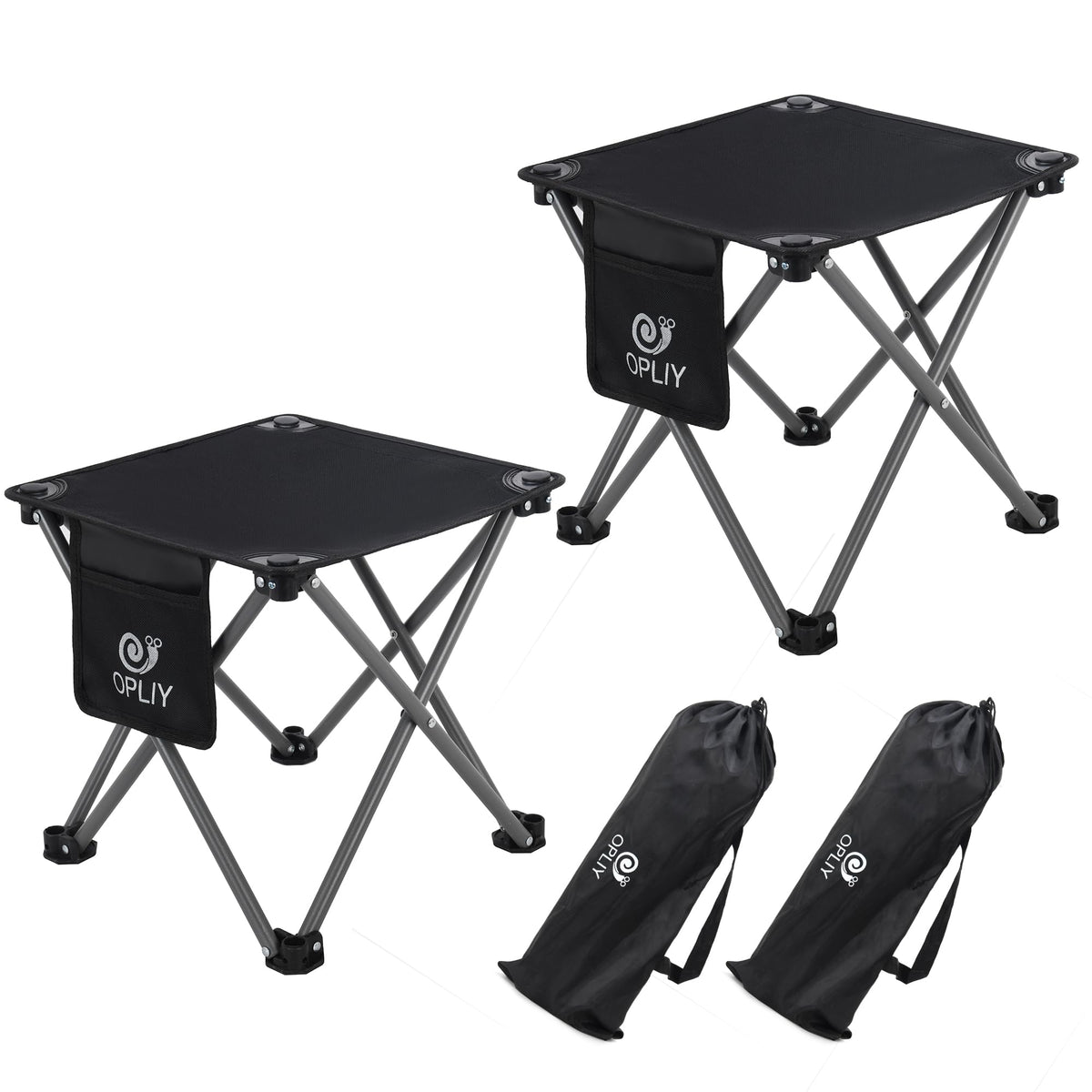 Opliy camping stool 2-pack folded-compact for easy transport