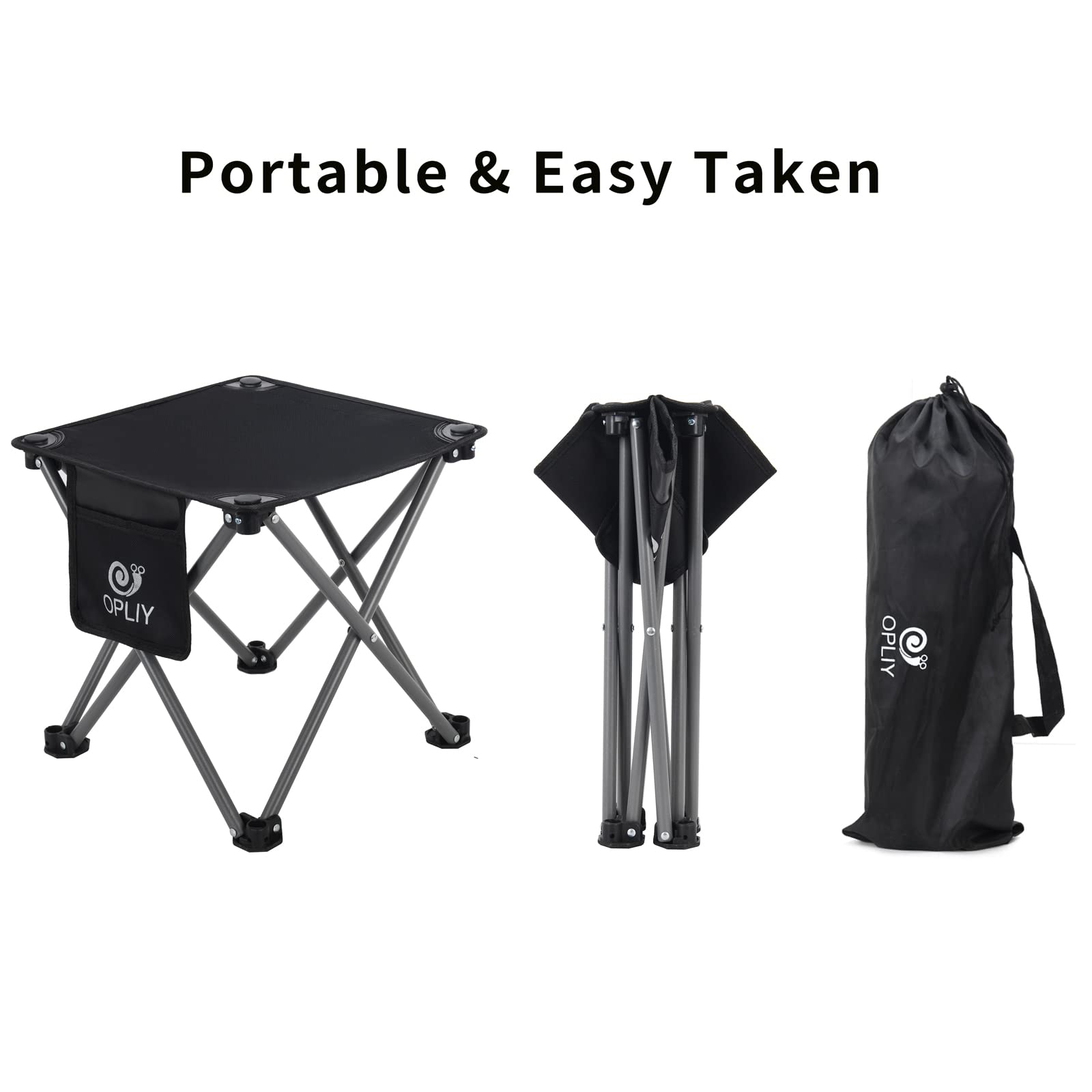 Opliy camping stool 2-pack four-leg design offers stable seating on sand