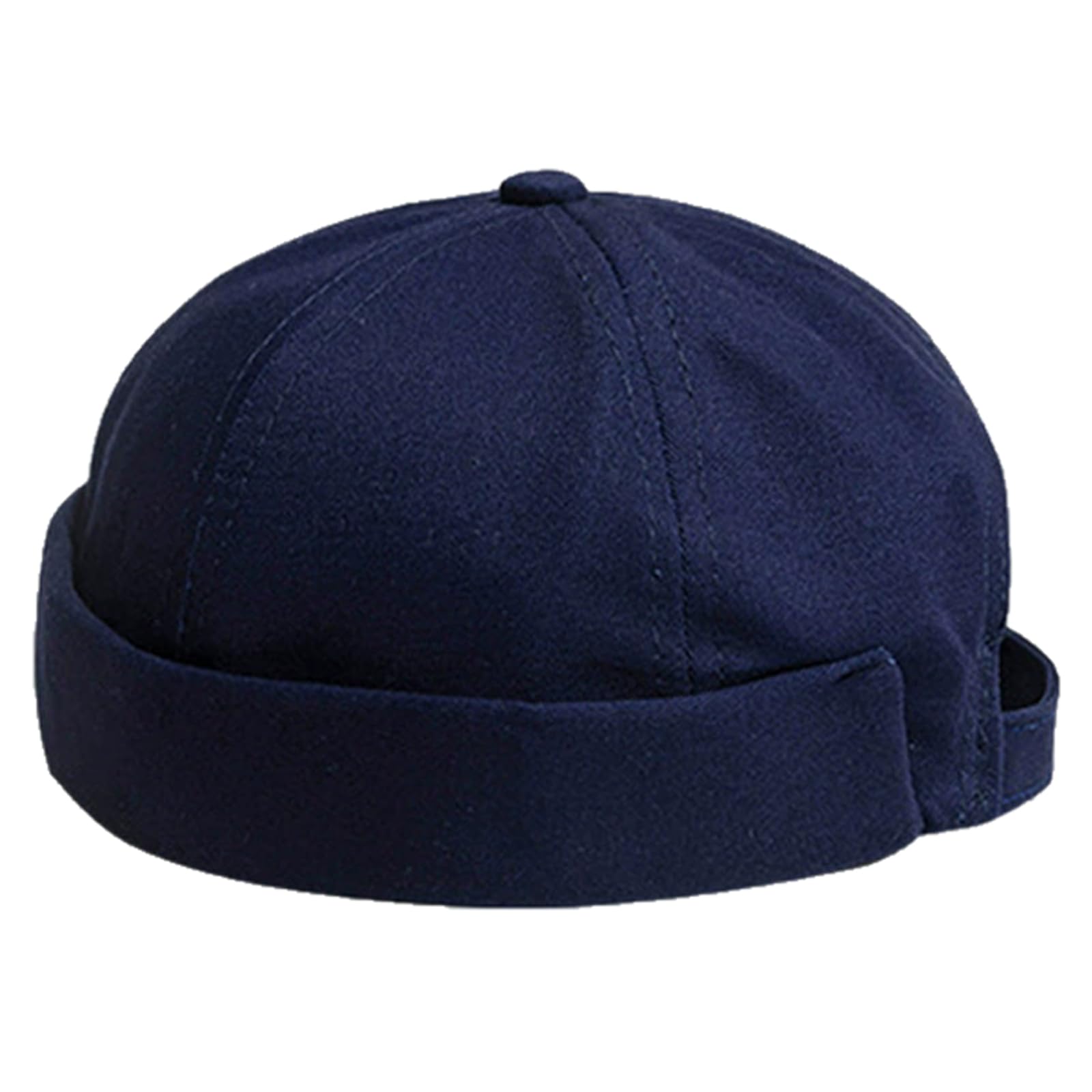 Front view of Opreng adjustable unisex hip-hop docker hat in navy blue