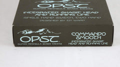 OPST Commando Smooth orange running line contrasts with Sauk Blue head for visibility.