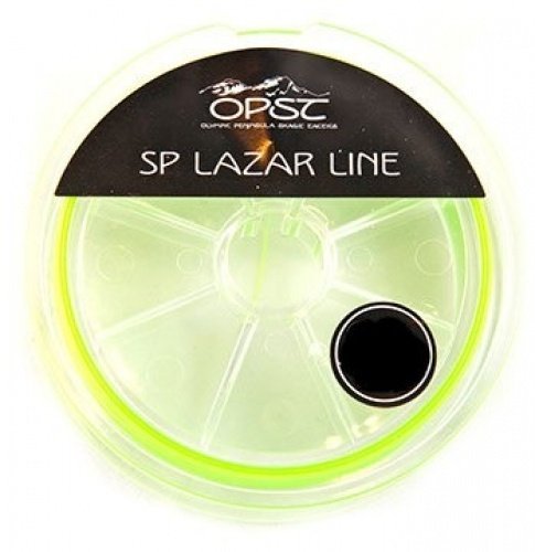 OPST Green Lazar Line on reel shows ultra-thin running line for smooth casting