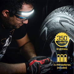 OPTIMAL VENTURES Liteband Activ Headlamp con ajuste sin rebote para comodidad diaria.