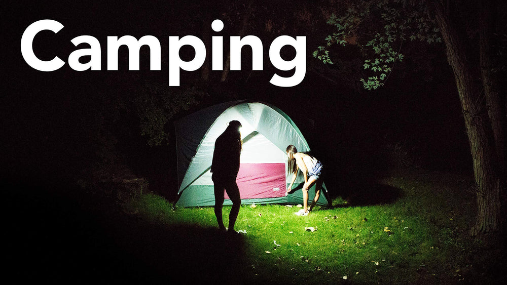 OPTIMAL VENTURES LiteBand Flex Headlamp provides wide-area illumination for camping