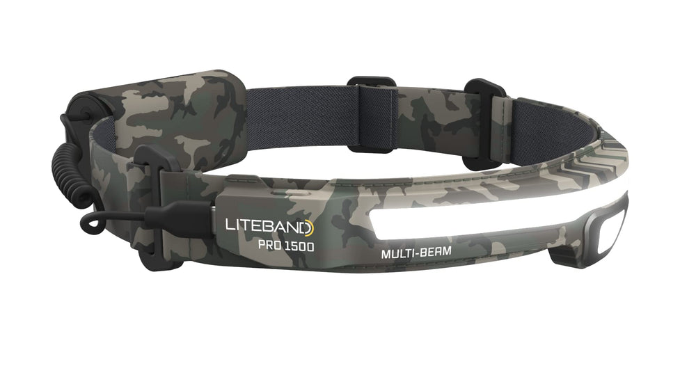 OPTIMAL VENTURES Liteband Pro 1500 headlamp front view for bright, broad illumination