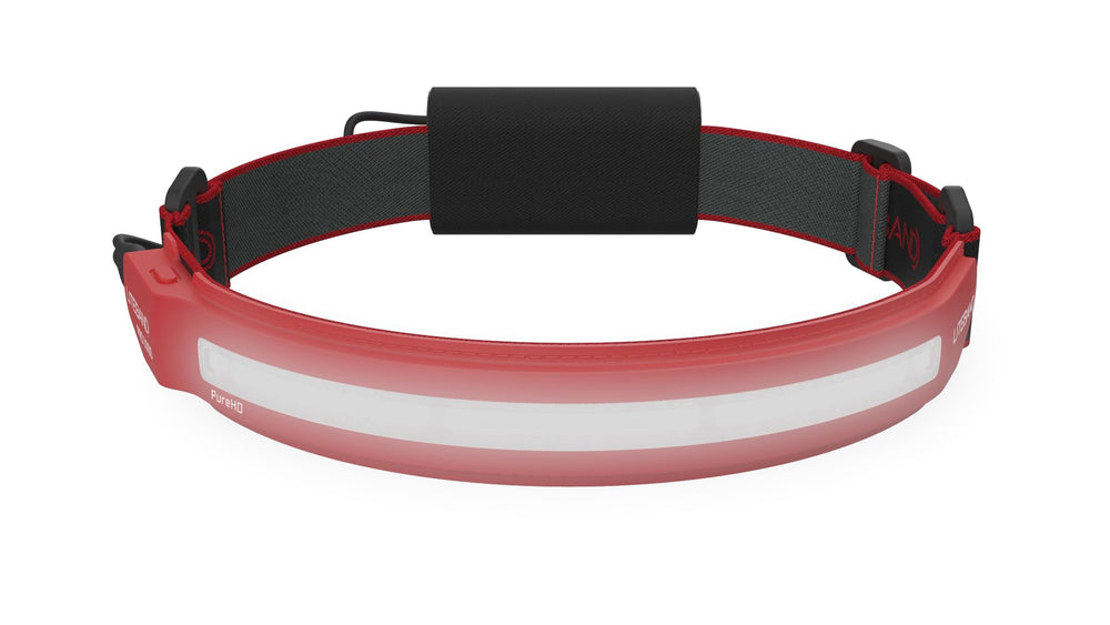 Red LED mode on Liteband Pro preserves night vision for subtle signaling.