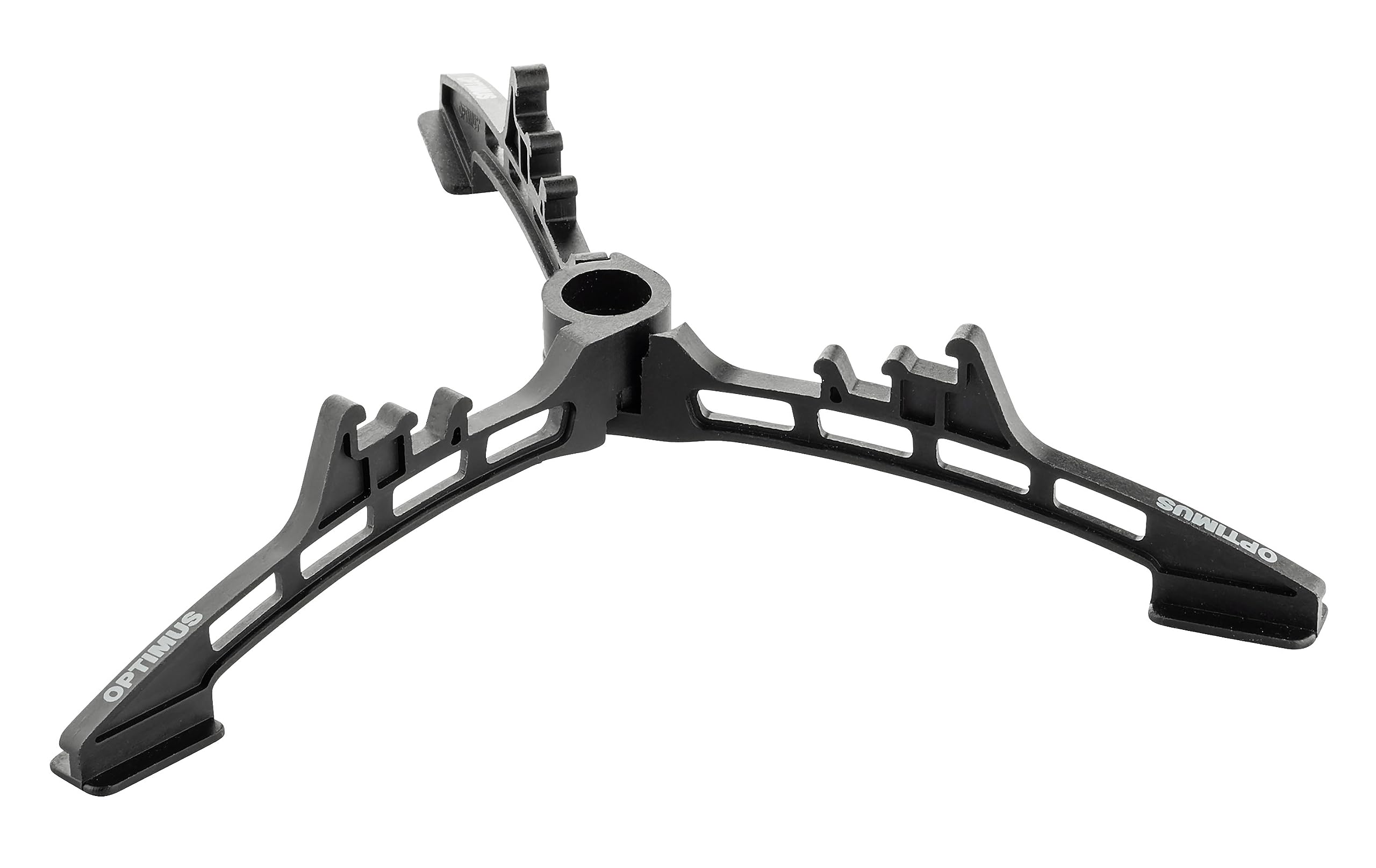 Optimus Stoves Canister Stand folded for portable stability while camping.