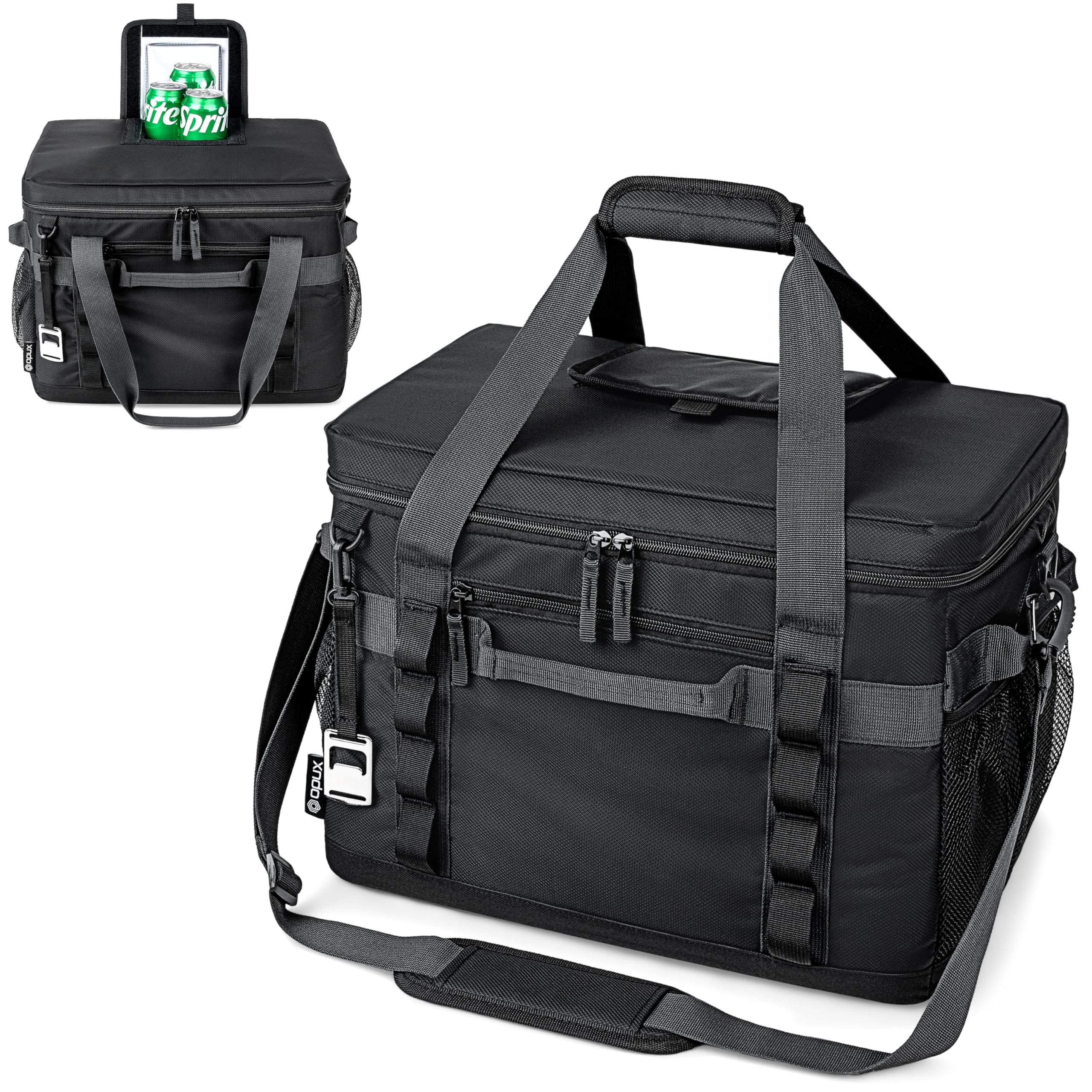 OPUX Cooler Bag 60-cans capacity shows roomy interior for drinks on the go.