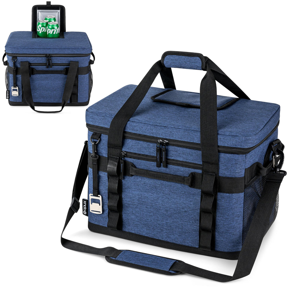 OPUX cooler bag on beach setup shows portability and ease.