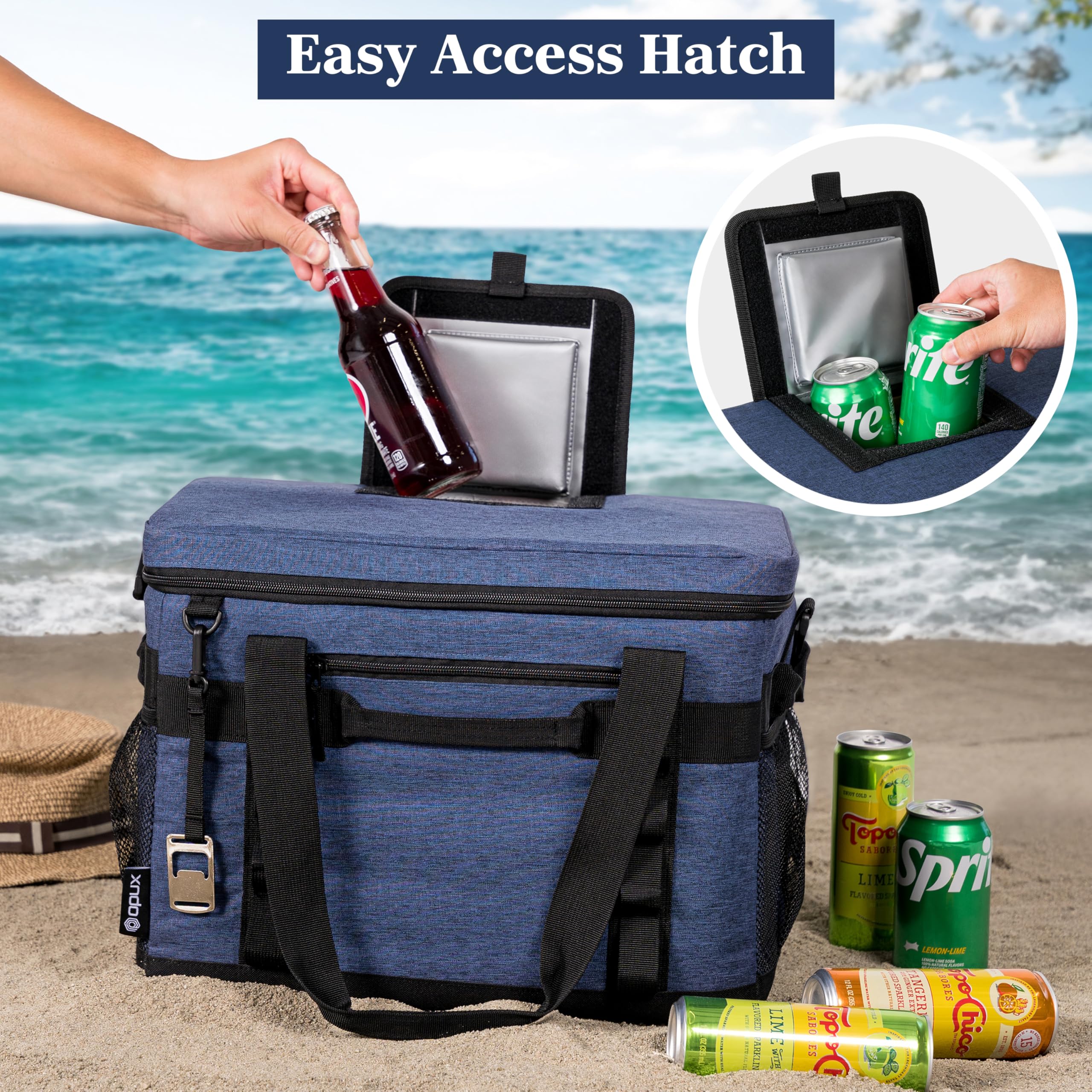 OPUX cooler bag folded for compact storage and travel convenience.