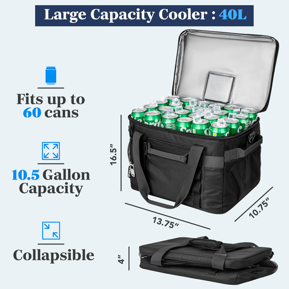 OPUX Soft Collapsible Cooler folded for travel storage and quick setup.