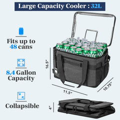 OPUX soft collapsible cooler folded for compact storage after camping.