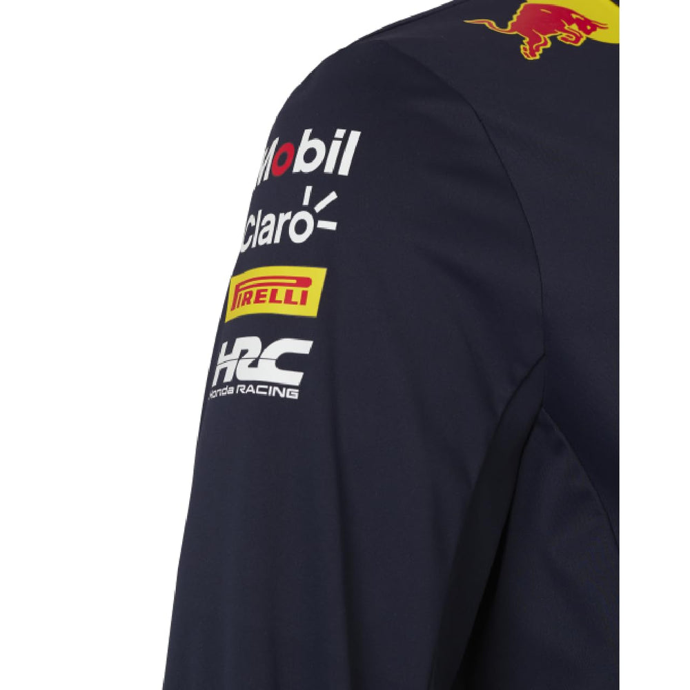 Oracle Red Bull Racing Softshell Jacket Night Sky zip closure for smooth operation