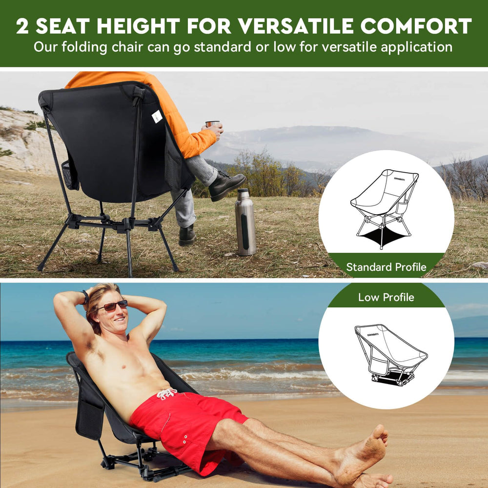 Oragati chair with carry bag supports effortless packing.