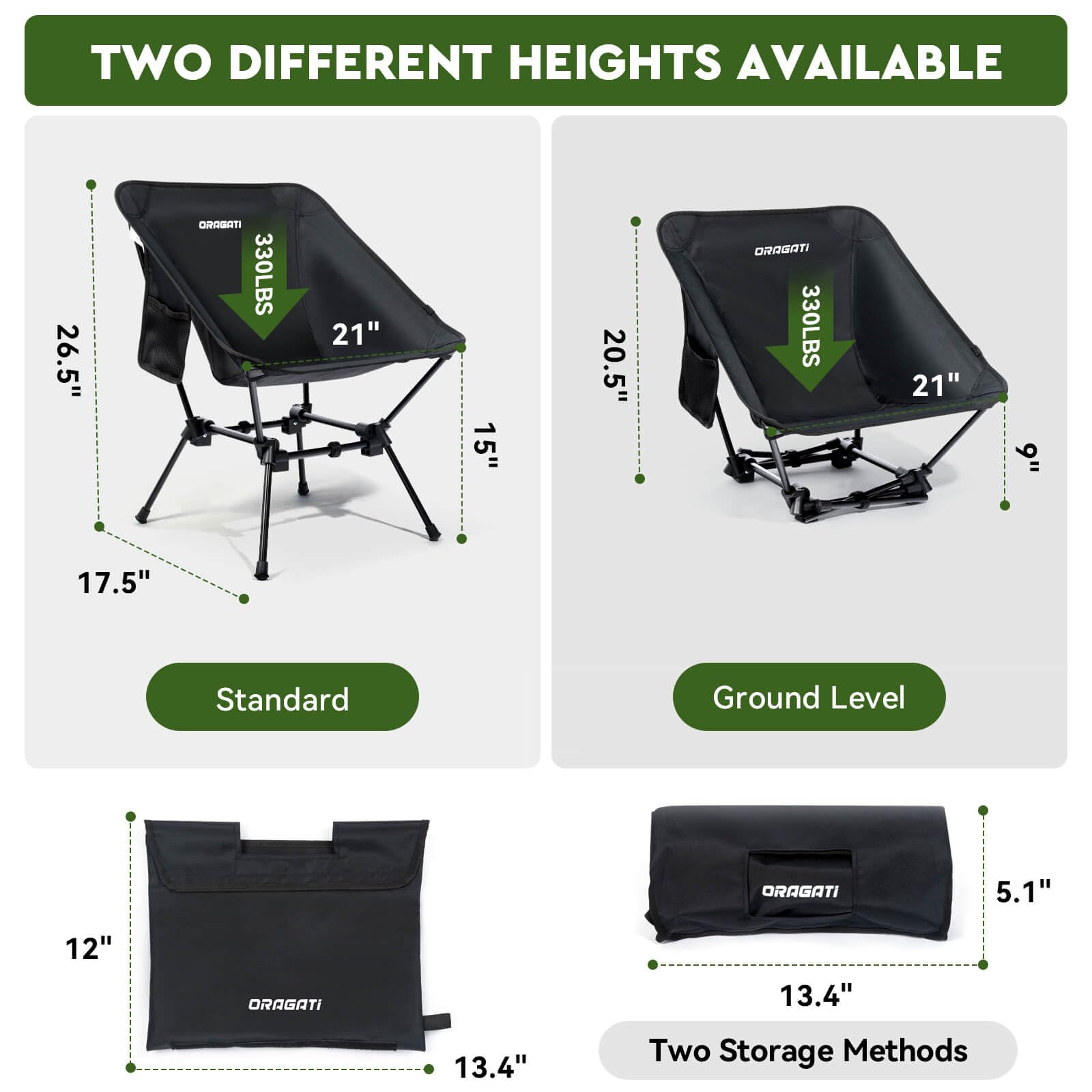 Oragati chair shows portable construction for easy transport on trips.