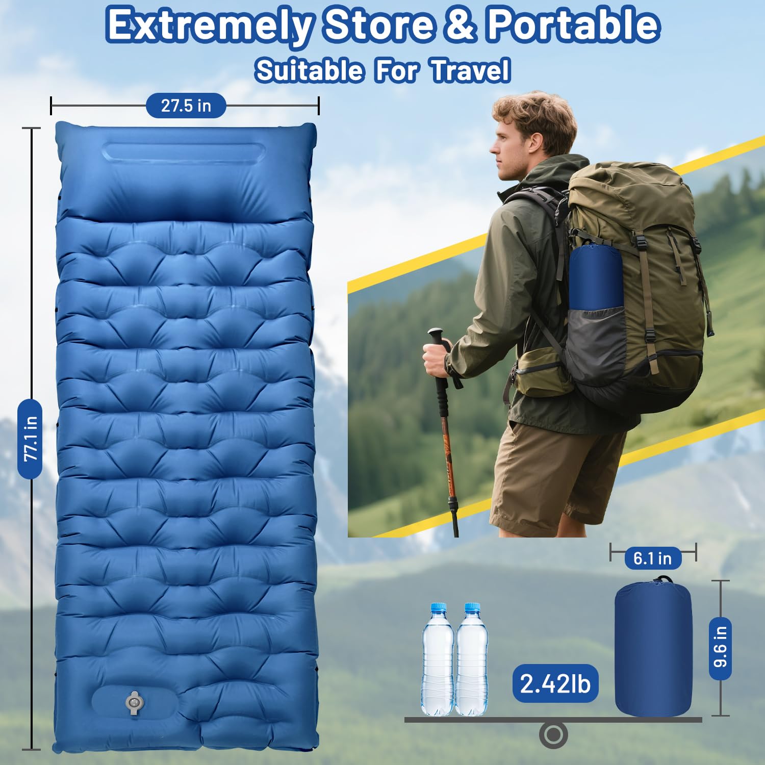 Oramoose extra-thick 6-inch pad delivers superior comfort over uneven ground.