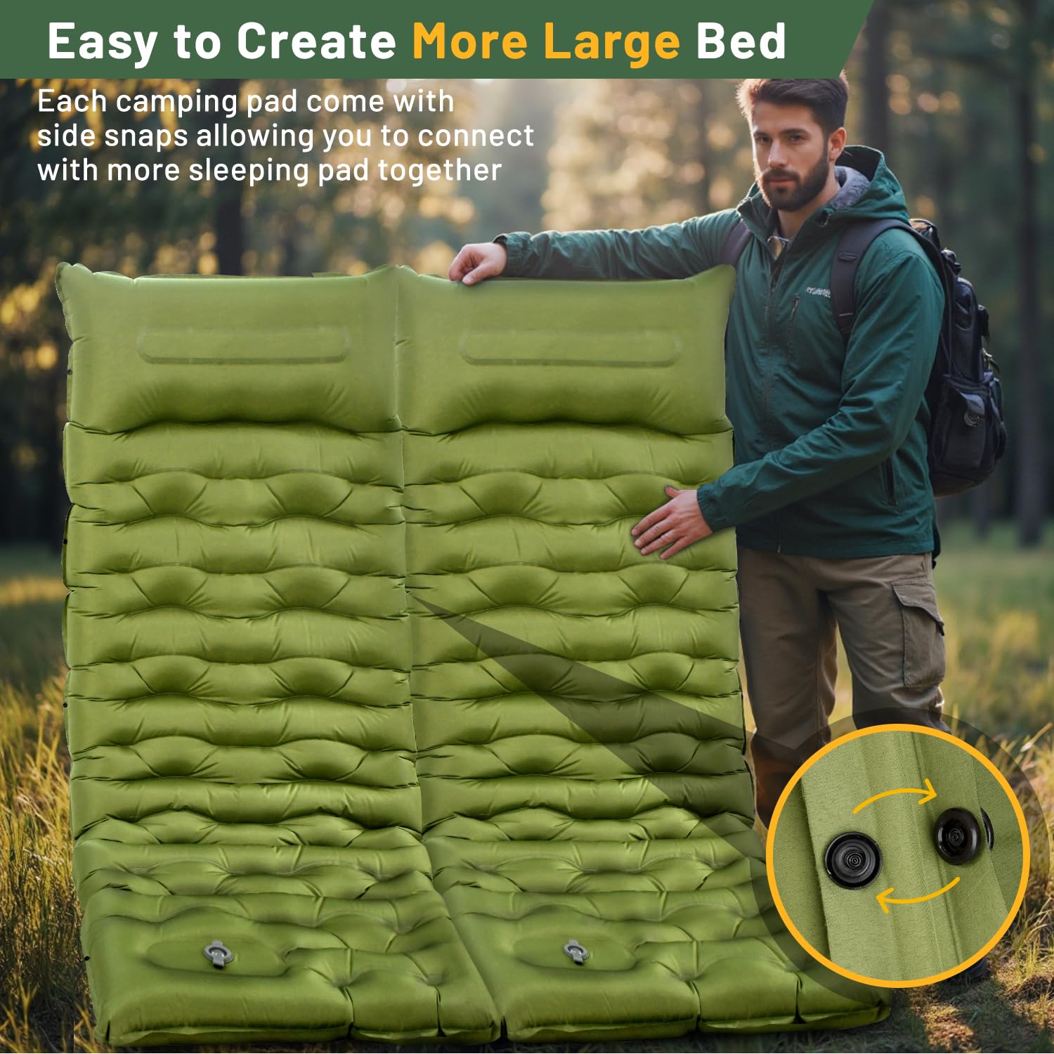 Oramoose sleeping pad made of 50D polyester offering tear resistance and easy cleaning