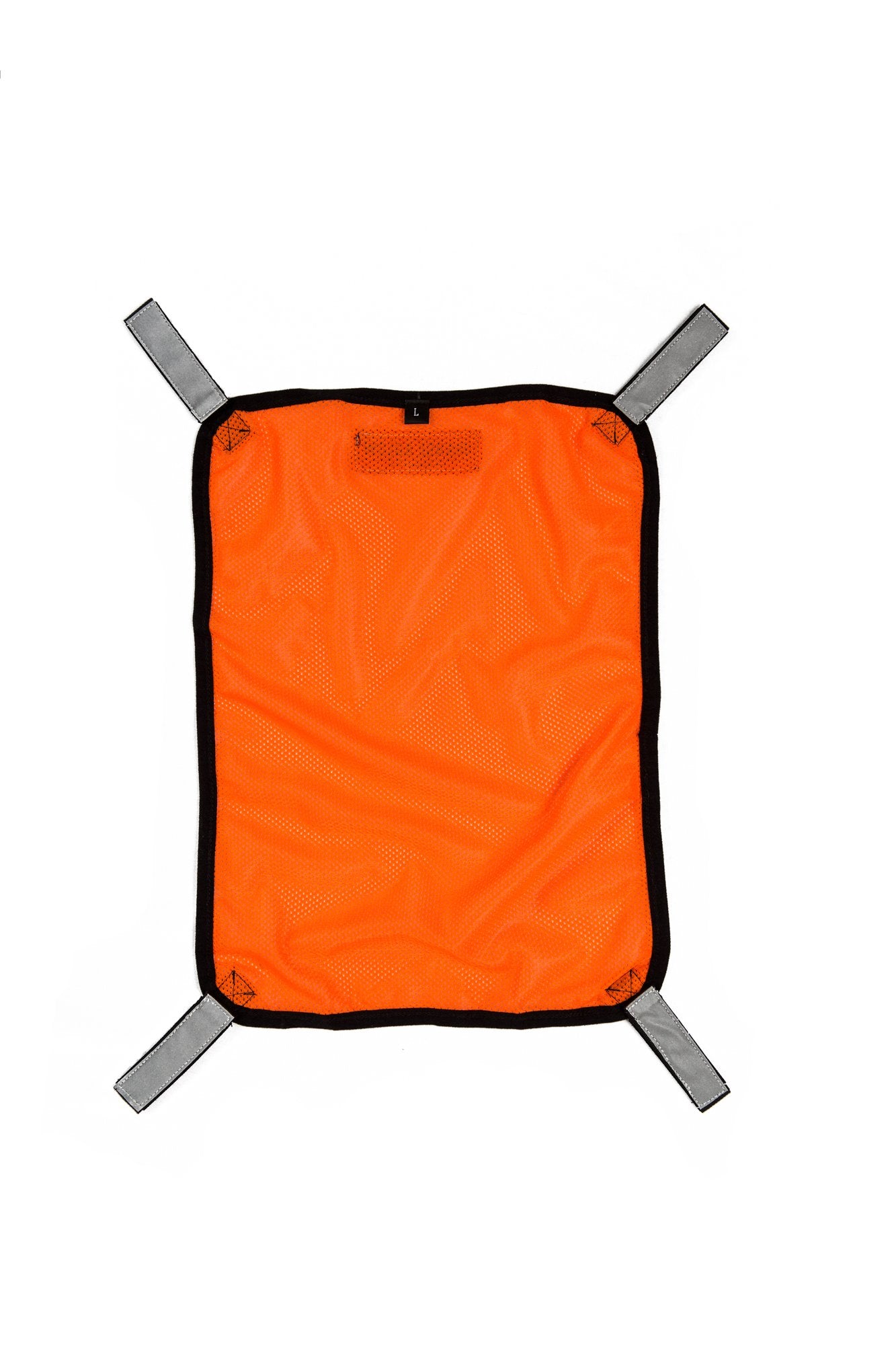 Reflective strips on the panel aid night visibility when mounted on gear