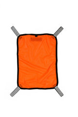 Reflective strips on the panel aid night visibility when mounted on gear