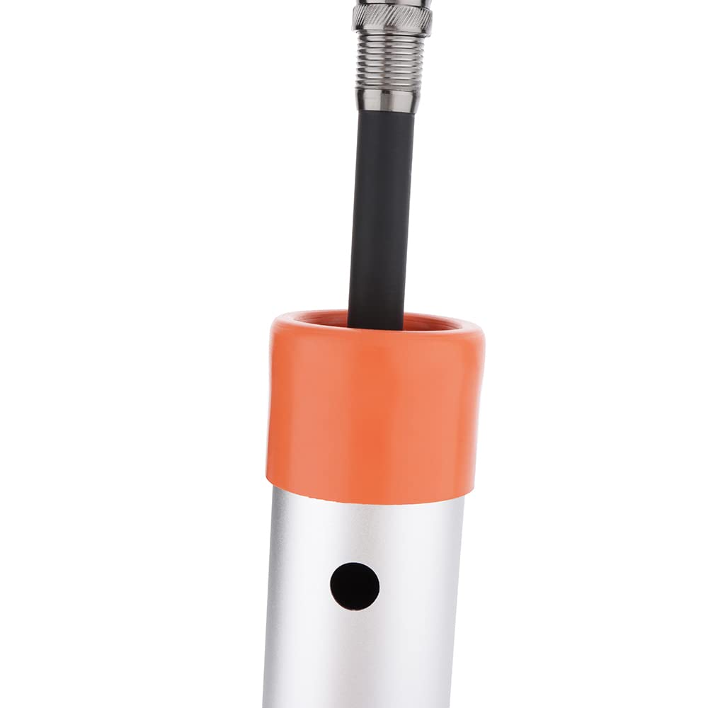 Close-up of orange rubber rod holder insert showing fit