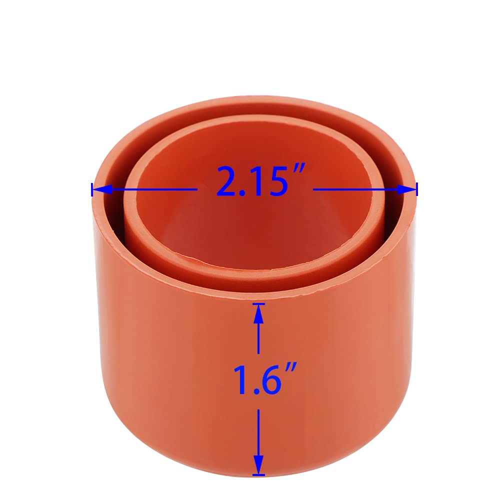 Eight orange rubber inserts for rod holders