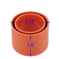 Eight orange rubber inserts for rod holders