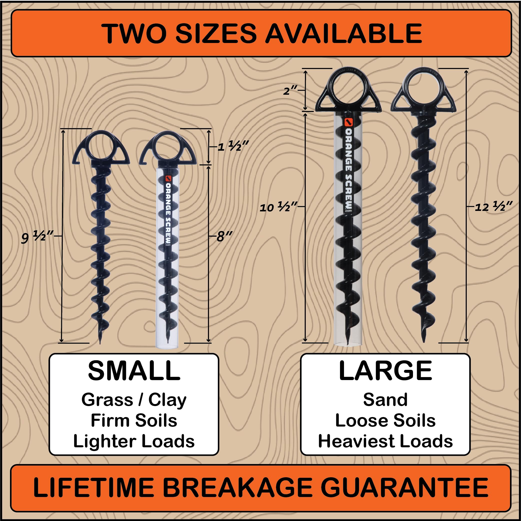 Orange Screw T-Grip Tool in use, providing leverage for firm soils.