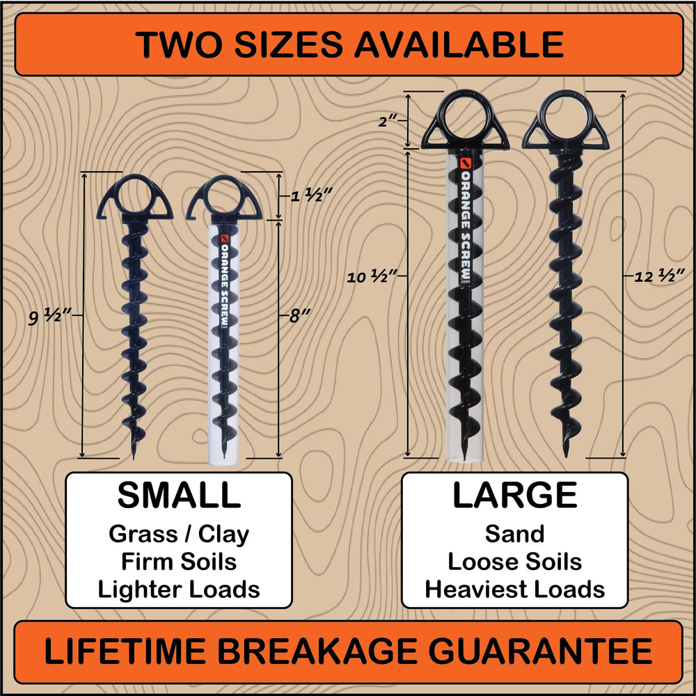 Orange Screw T-Grip Tool in use, providing leverage for firm soils.