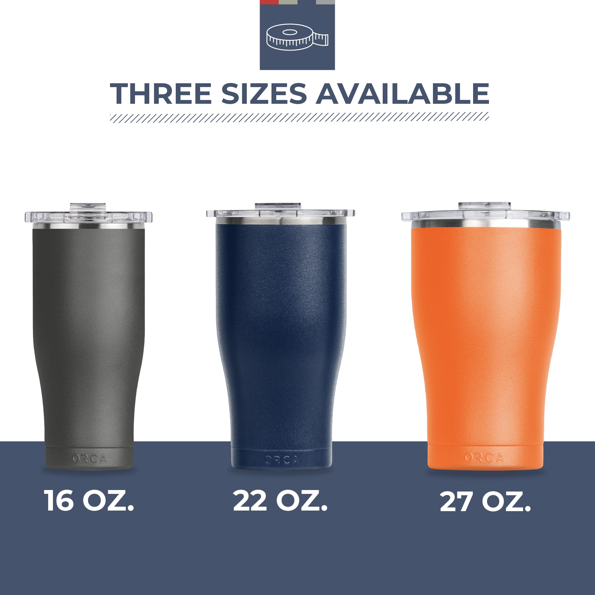 ORCA Chaser Cup grip detail emphasizing condensation-free exterior