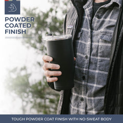 ORCA Chaser Cup 27 oz side view showing comfortable hold and leak-proof lid
