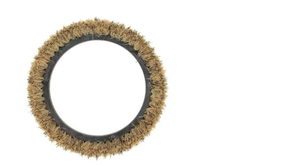 Oreck ORB550MC close-up shows natural fiber inside cracks for deep wood floor refresh.