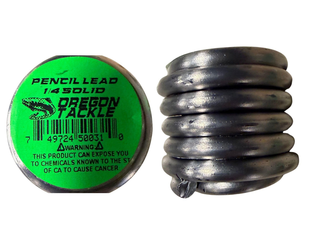 Oregon Tackle Pencil Lead Coils solid 1/4-inch diameter for fast bait descent and versatile trolling depth.