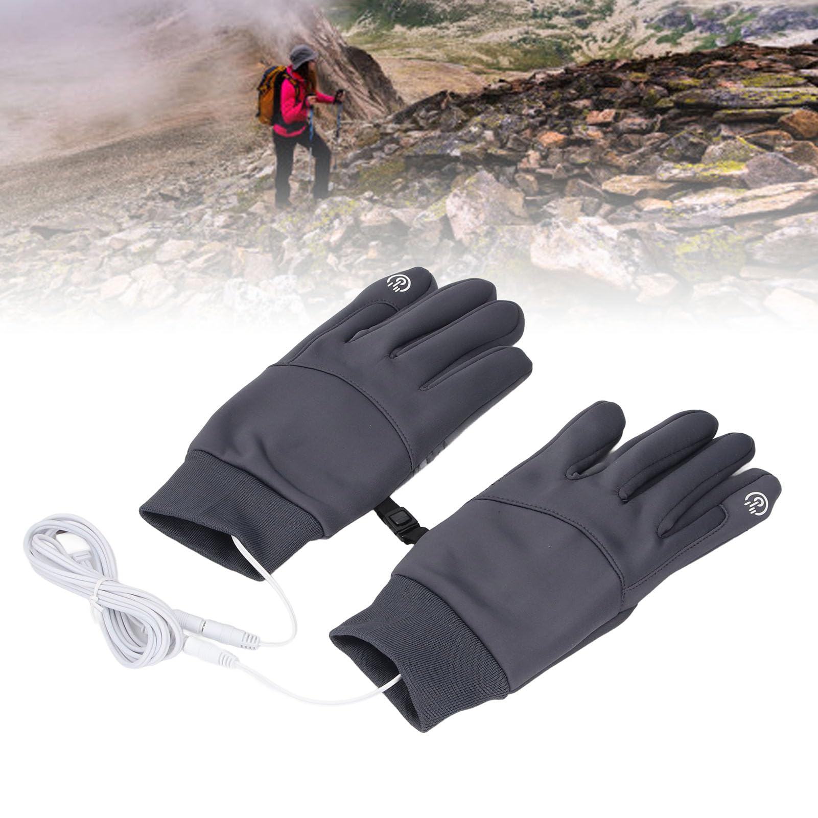 Oreilet heated gloves with anti-slip palm for secure grip.