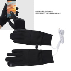 Oreilet heated gloves feature a windproof shell to keep hands warmer outdoors
