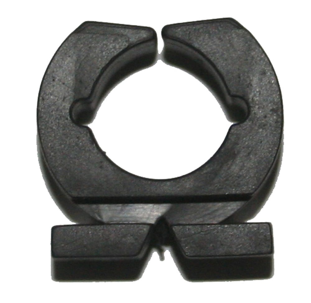 Pack of 16 standard-size rubber fishing rod clips with screws for organizing a rod rack