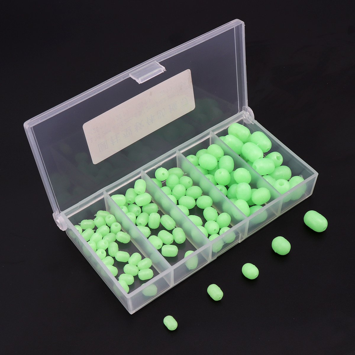 Beads used on lures and above hooks for attraction