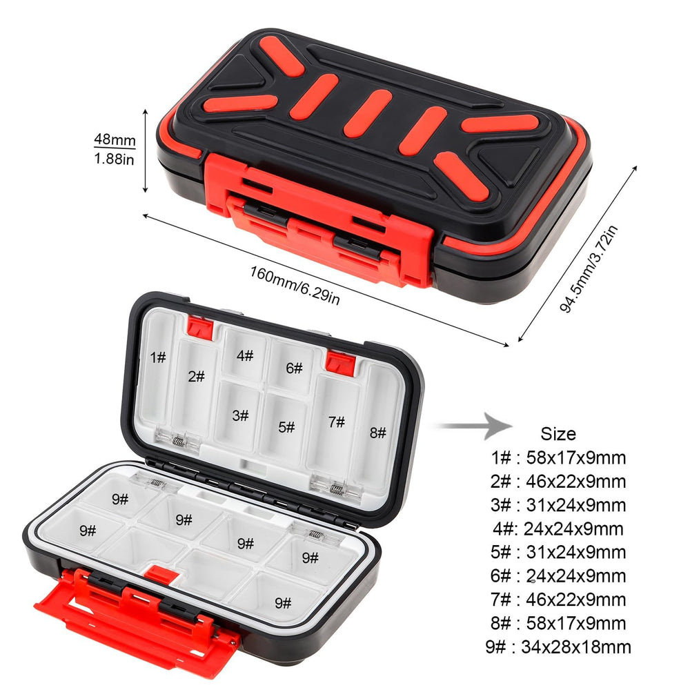 Open view showing 2-layer design and 16 compartments