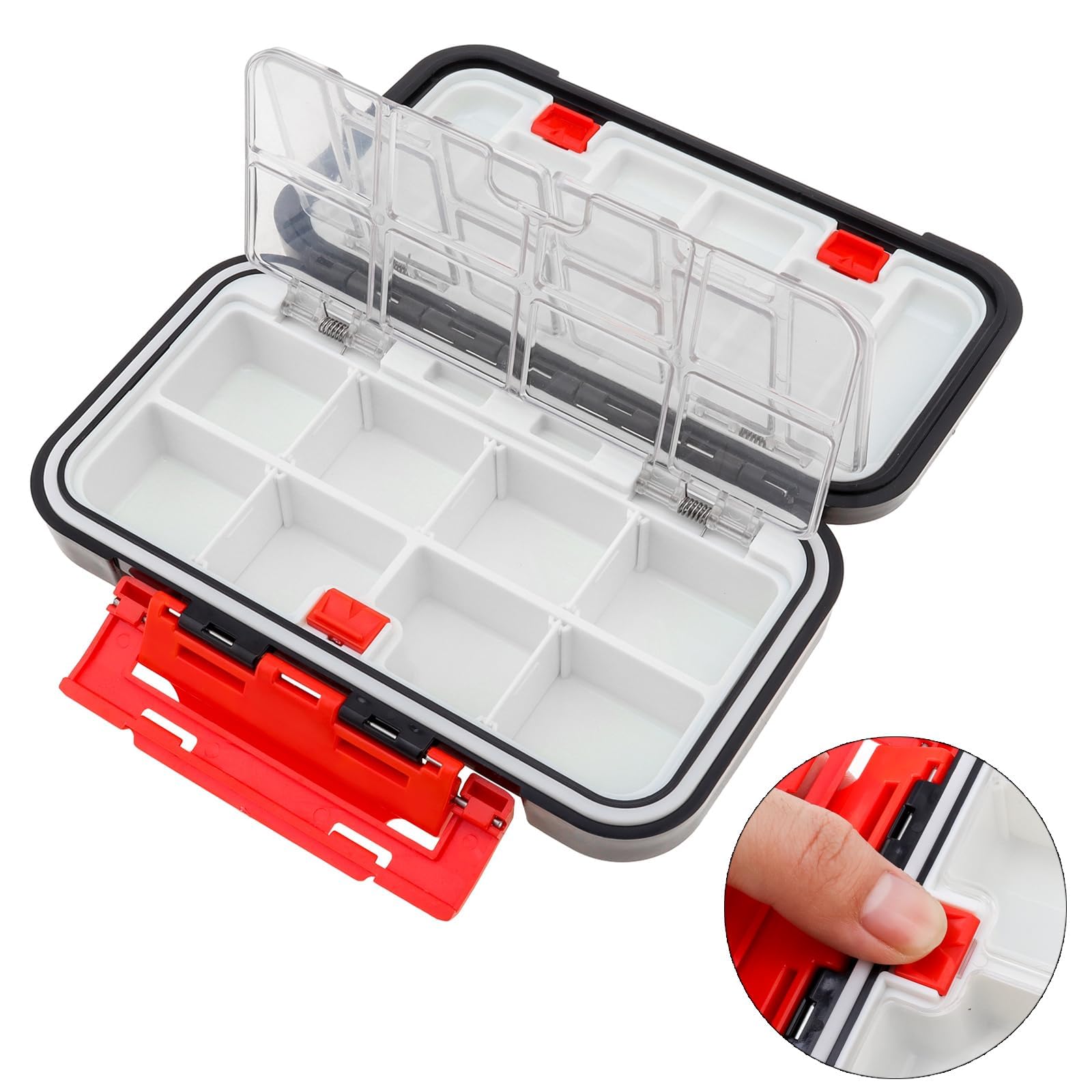 Package includes 1 x OriGlam Fishing Tackle Box (Black)