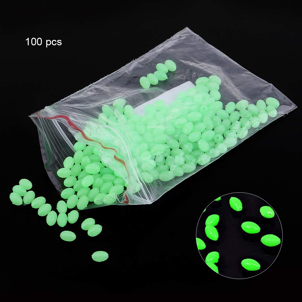 Set of 100 luminous beads in package