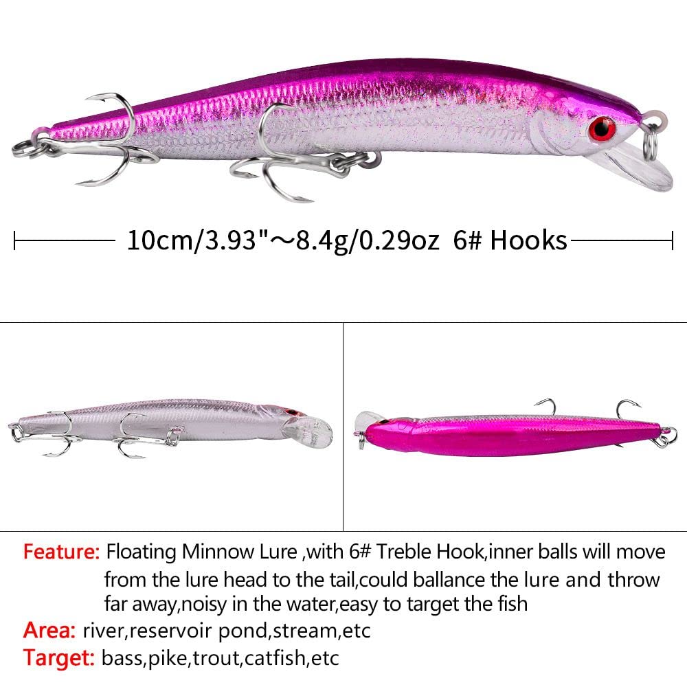 Lures demonstrating diving depth of 0.6-1.8 meters