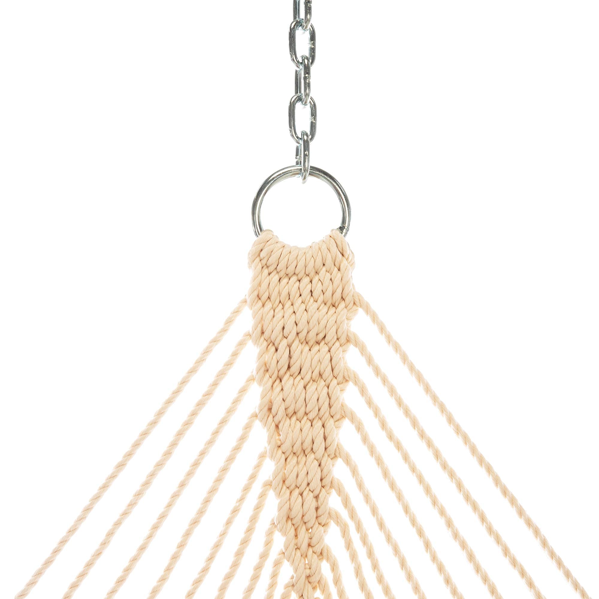 Oak spreader bars add stable, long-lasting structure to Original Pawleys Island hammock