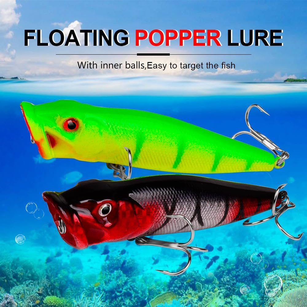 Lure with treble hooks and polished finish