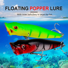 Lure with treble hooks and polished finish