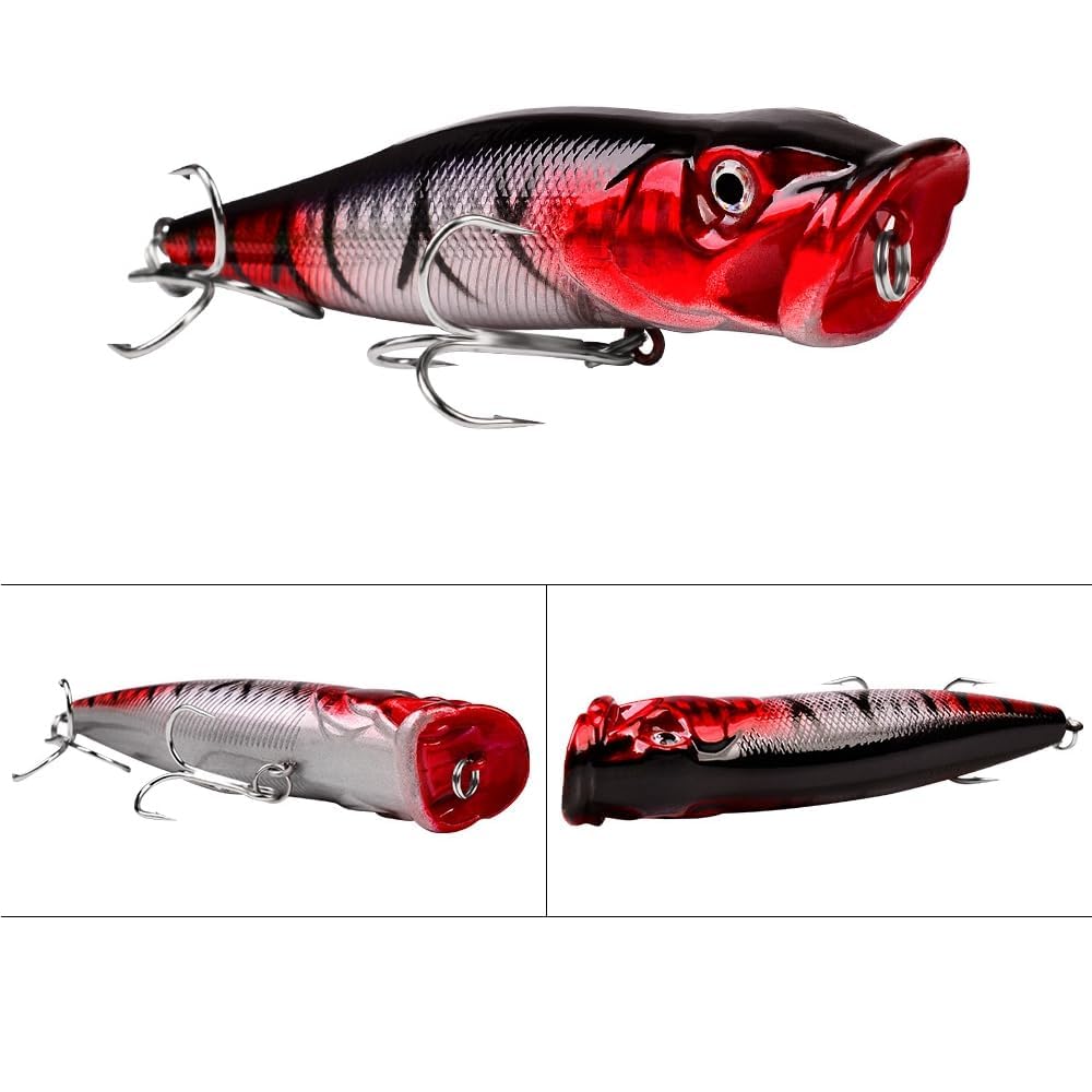 Pack includes 5 x OriGlam popper lures in box