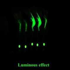 OriGlam 5pcs Soft Luminous Shrimp Lure Set - Blue luminous shrimp lure close-up